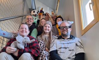 Leiterteam auf Safari